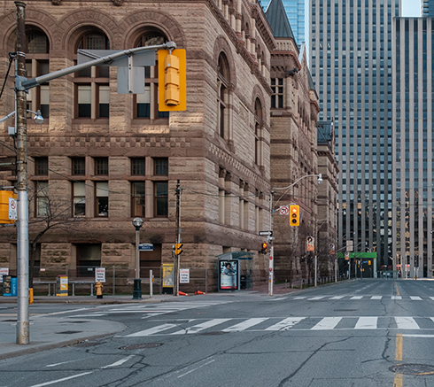 Toronto, Canada during Covid-19 pandemic - Empty city streets