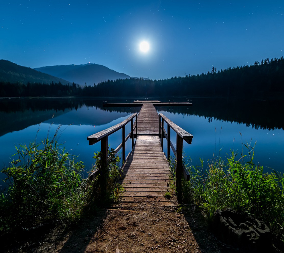 Sunlight over a lake